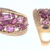 Closeup photo of 14K ROSE GOLD DIAMOND, PINK SAPPHIRE AND RUBY GSI# 31523840301RING
