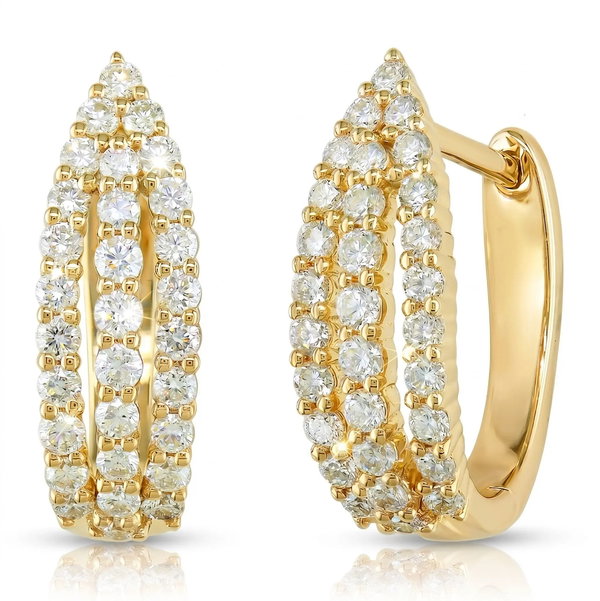 Closeup photo of 14K YELLOW GOLD DIAMOND EARRING
