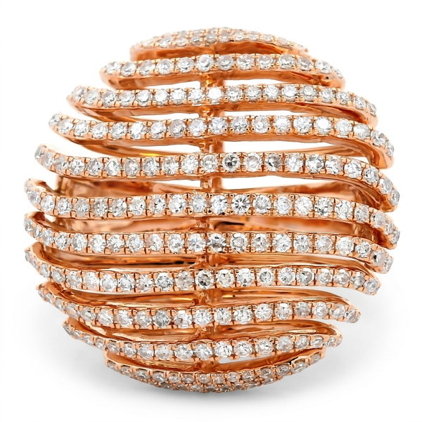 Closeup photo of 14K ROSE GOLD DIAMOND RING