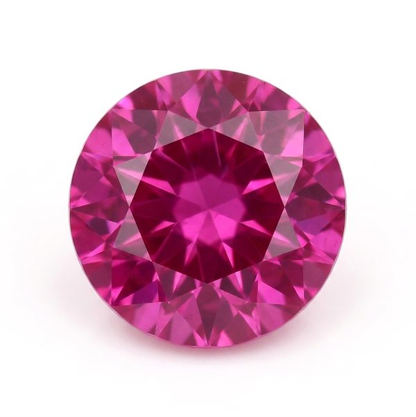 Closeup photo of HOT PINK SAPPHIRE ROUND 3.04CT CDC # 1809370