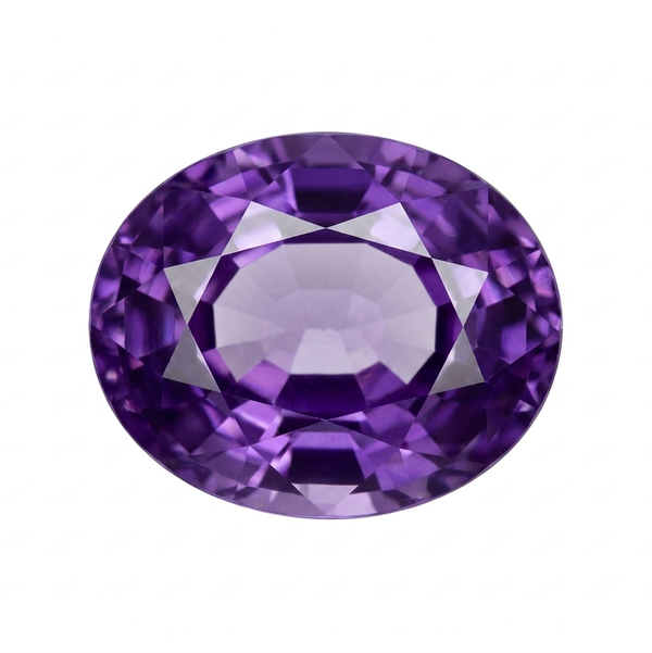 Closeup photo of PURPLE SAPPHIRE OVAL 2.10CT. UNHEATED