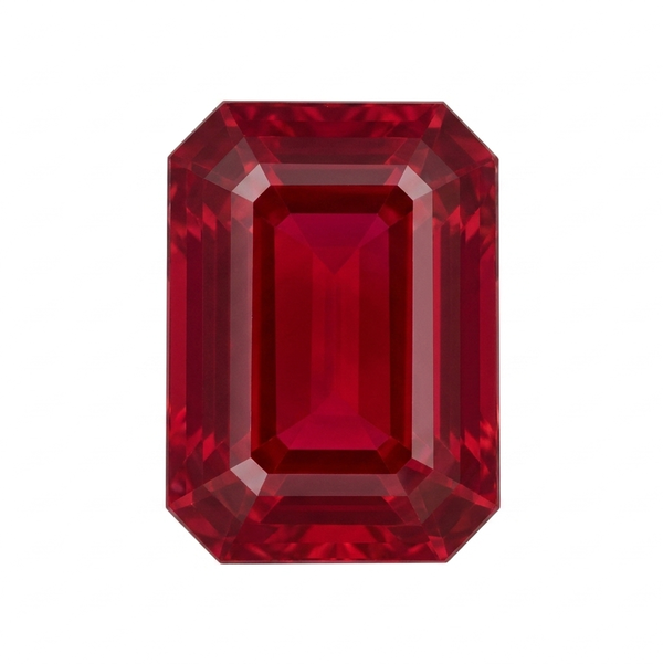 Closeup photo of 2.77CT MOZAMBIQUE RUBY EMERALD CUT GSR CERT# 2018-057151