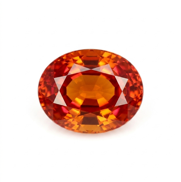 Closeup photo of ORANGE SAPPHIRE 1.60CT OVAL