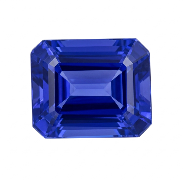 Closeup photo of TANZANITE 4.32CT EMERALD CUT
