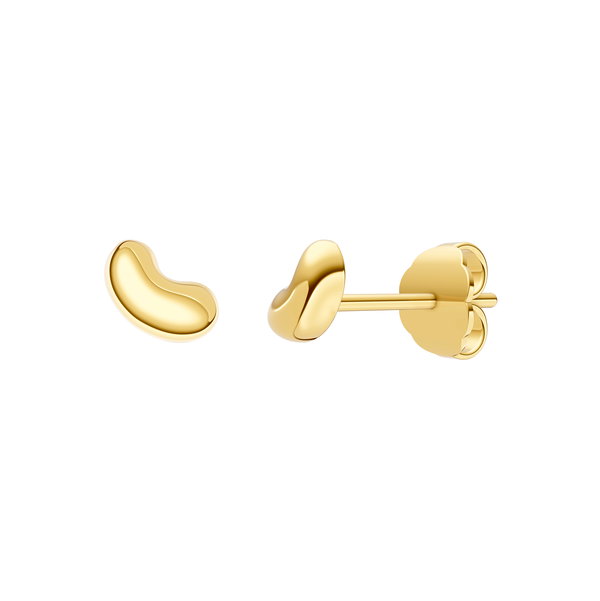 Closeup photo of 14K YELLOW GOLD STUD EARRING
