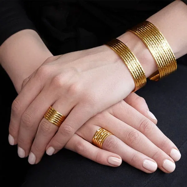 Image of Gold Bracelet Styling on Hand | Fine Jewelry