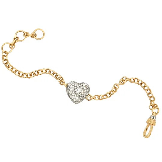 Image of Elegant Gold and Diamond Bracelets