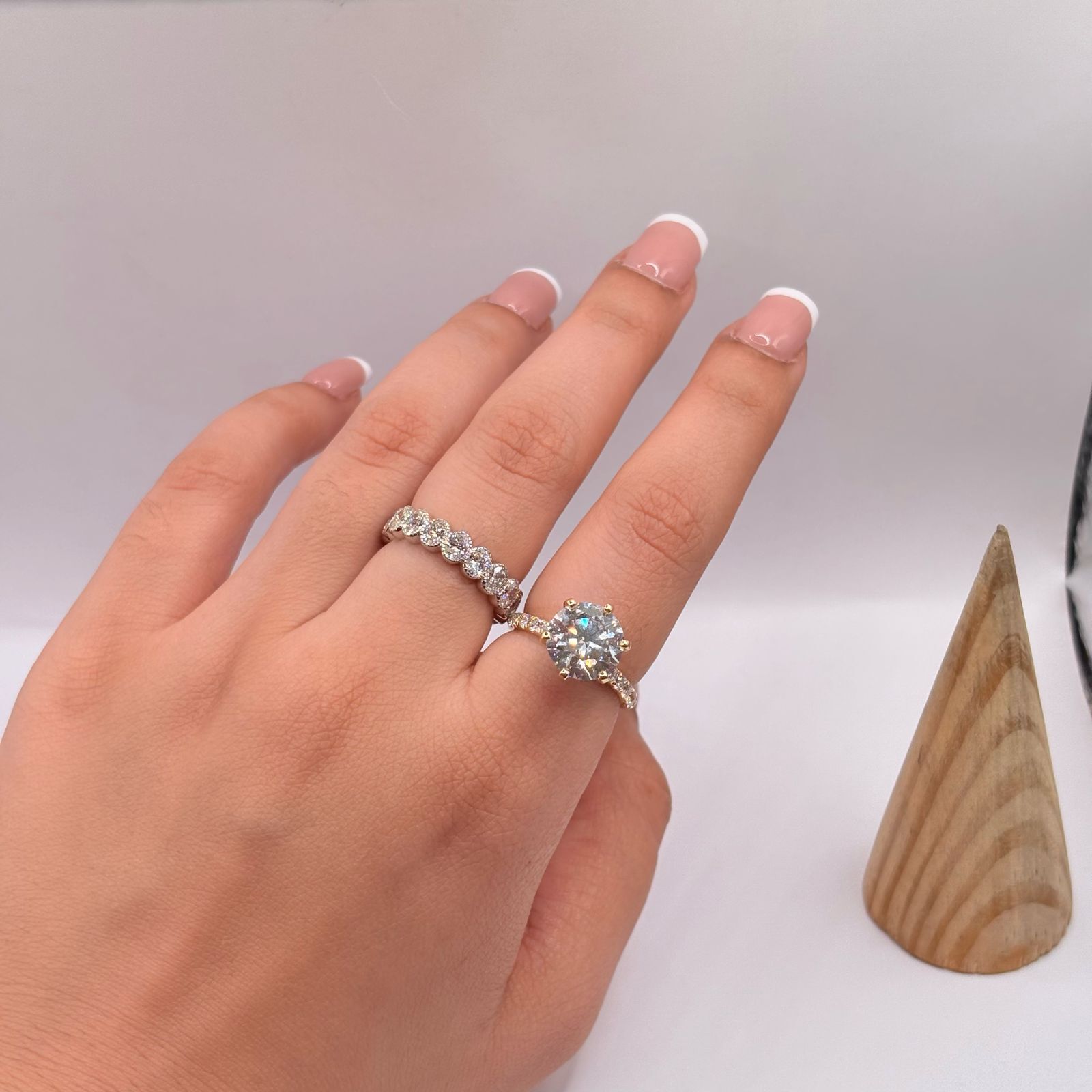 Solitaire Ring With 4CT Diamond In 18K YG