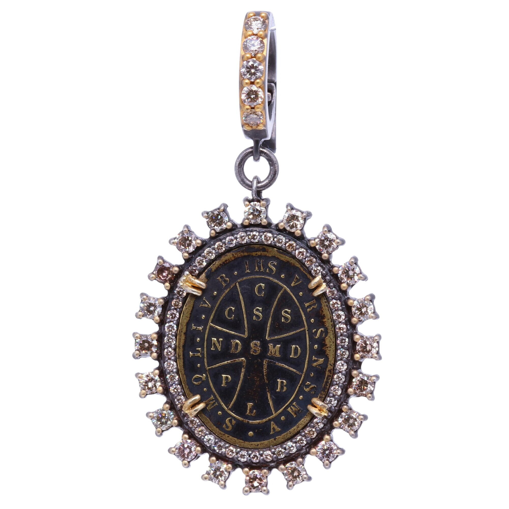 Antique St. Benedict Diamond Pendant