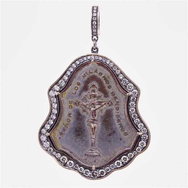 Closeup photo of Antique Lord of Miracles Pendant