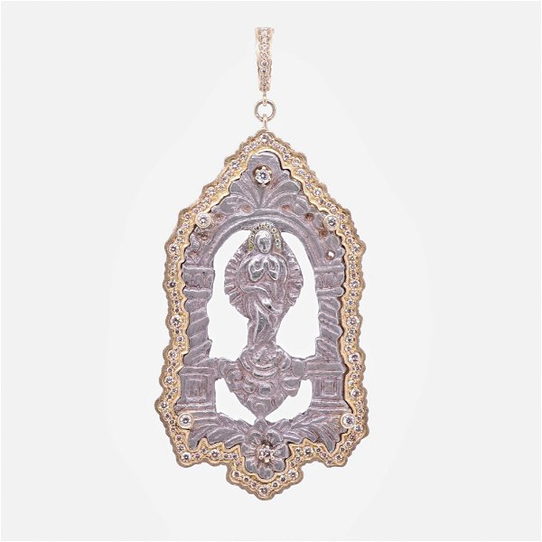 Closeup photo of Immaculate Conception Mary Pendant
