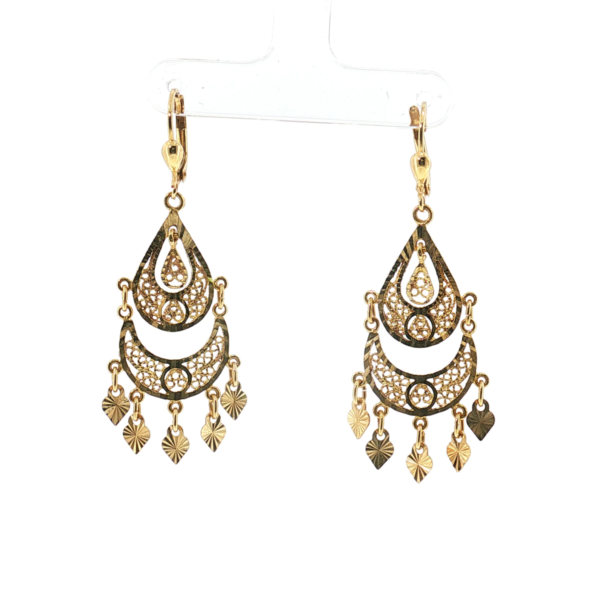 Elegant gold earrings