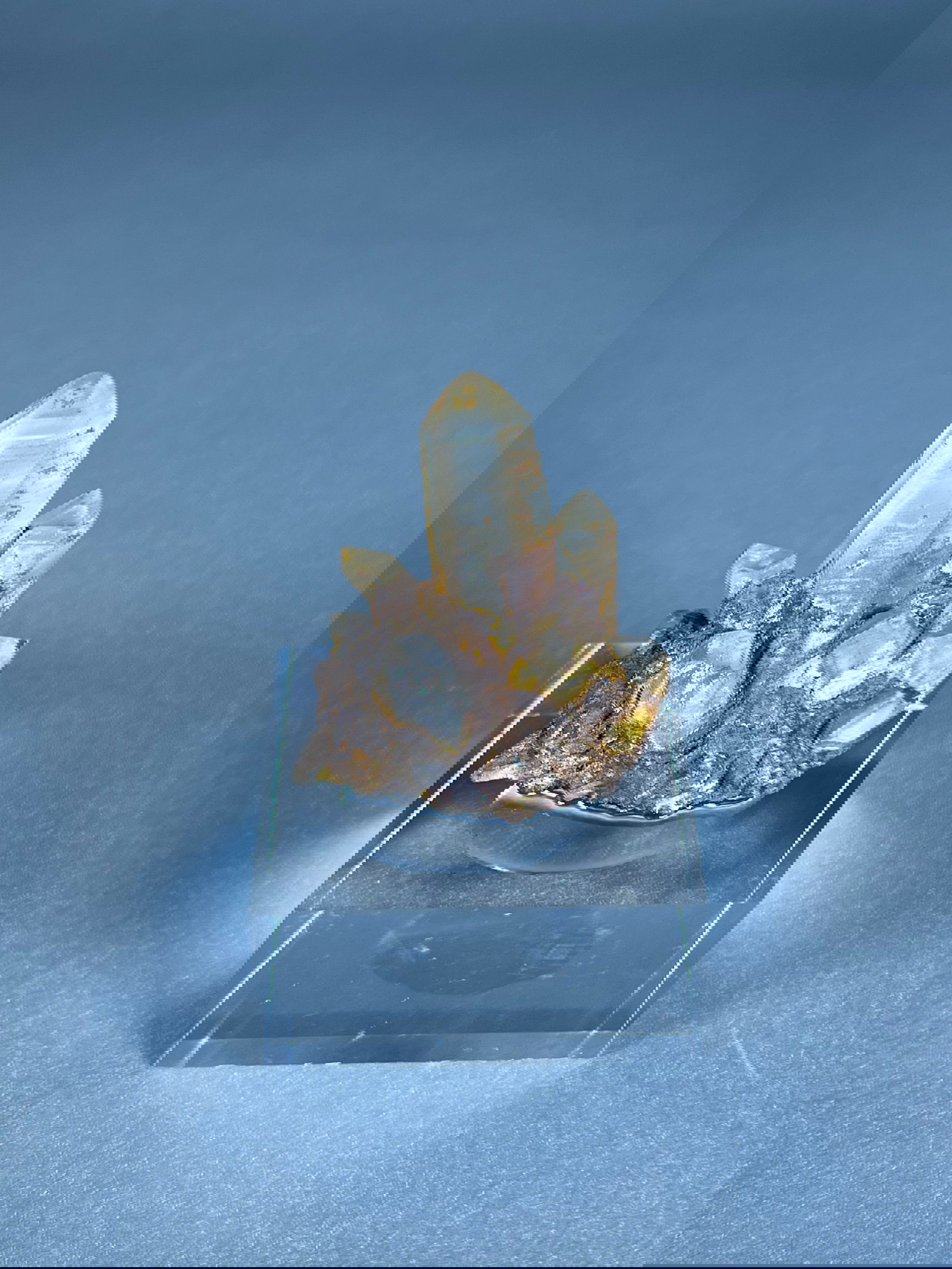 From Idaho's very own Challis Volcanics, this quartz specimen showcases how the Gem State got its name. This specimen features inclusions of Hematite and Mimetite, allowing you to obtain a unique piece of Idaho's natural history.Approx. 1.5" x 1.75" Challis Idaho Quartz Specimen
