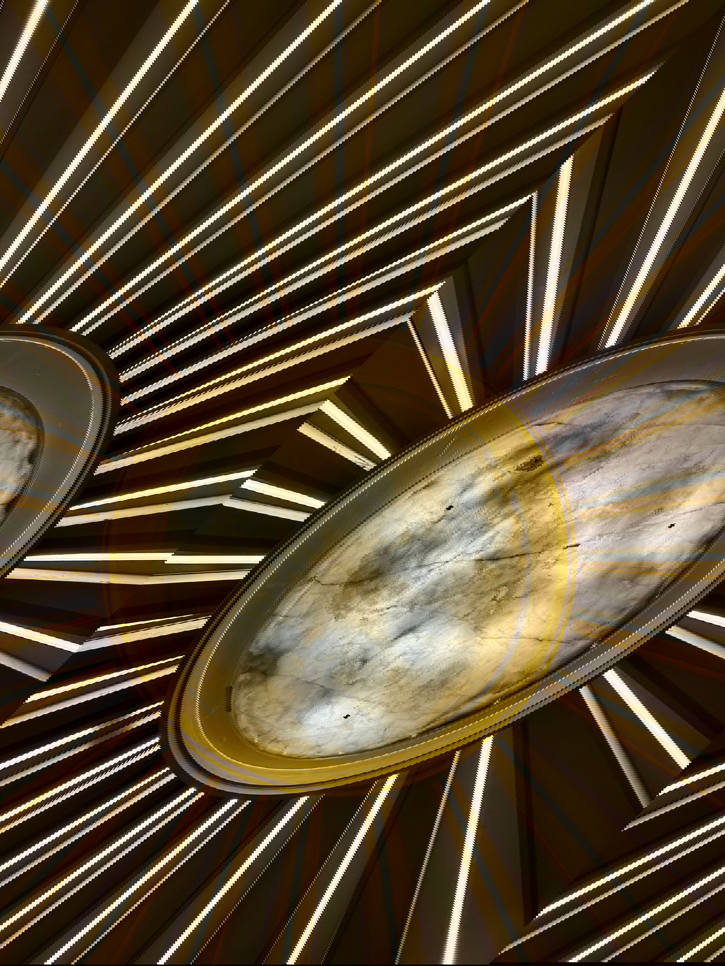 Elevate your space with our Large Onyx Chandelier. Crafted from mesmerizing onyx with intricate patterned veins, this chandelier adds a touch of elegance to any room. Embrace the unique and luxurious ambiance that this chandelier brings to your home. This magnificent piece measures approx. 40" x 5". Large Onyx Chandelier