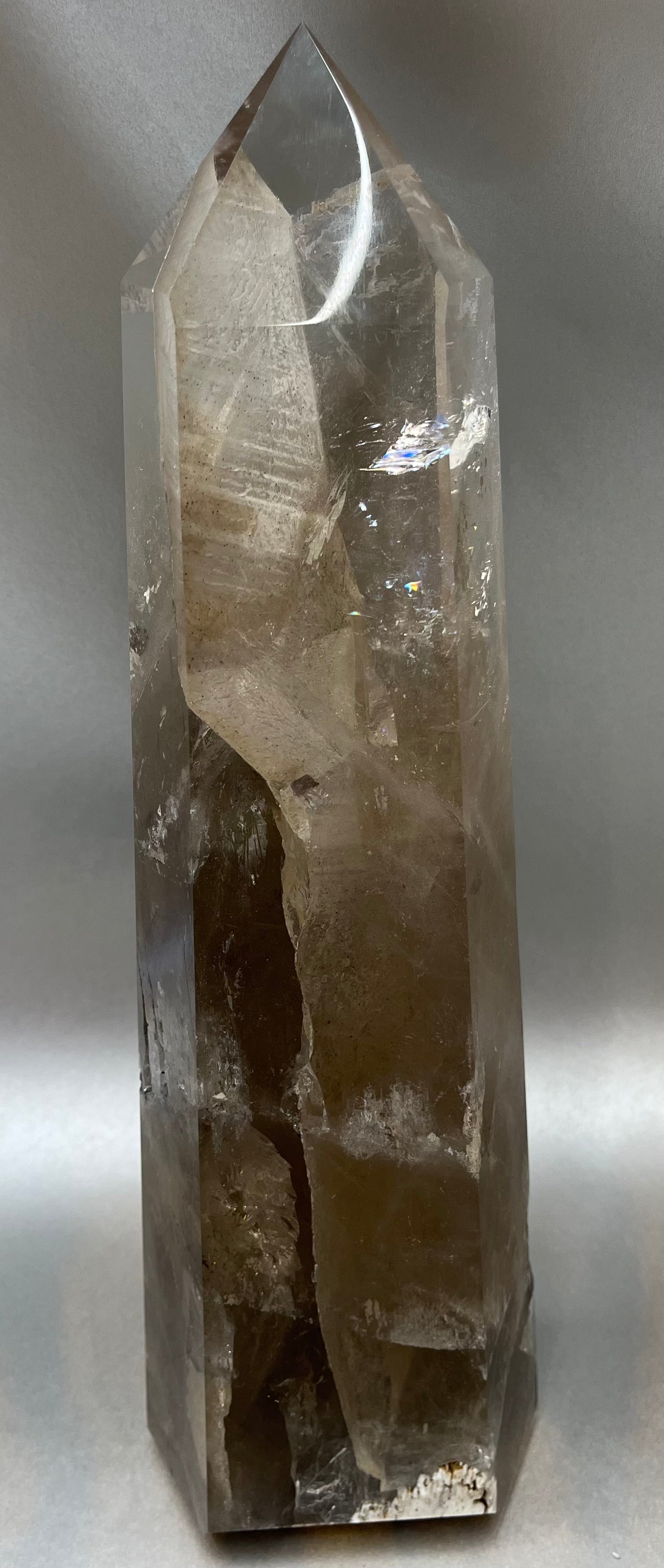 Our luxurious Smokey Quartz Towers, polished to perfection, are certain to add a sense of grandeur to any environment. Approx. 3.5" x 11.5". Large Polished Smokey Quartz Tower