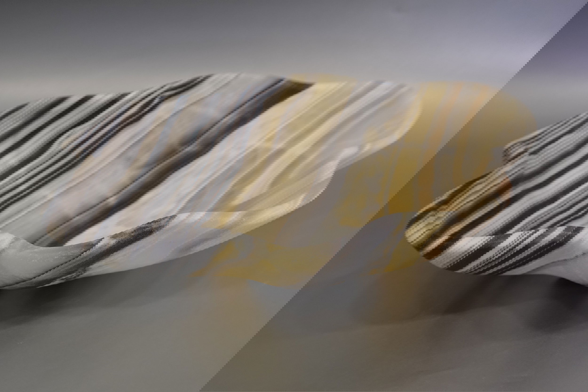 Indulge in the luxurious uniqueness of our Zebra Onyx Bowl. Its banded surface showcases the exquisite patterns of zebra onyx, while its distinct shape adds a touch of sophistication. Elevate your home decor with this exclusive piece that exudes elegance and refinement.Approx. 12" 3" Zebra Onyx Bowl