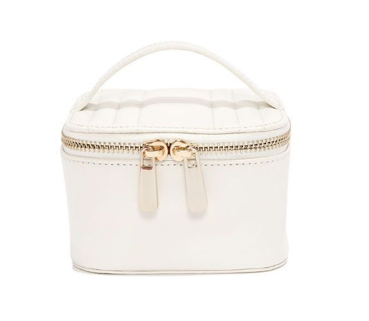 Maria Zip Jewelry Cube in White