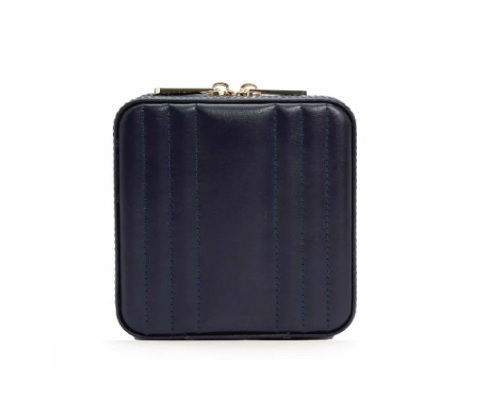 Maria Small Square Zip Jewelry Case - Navy