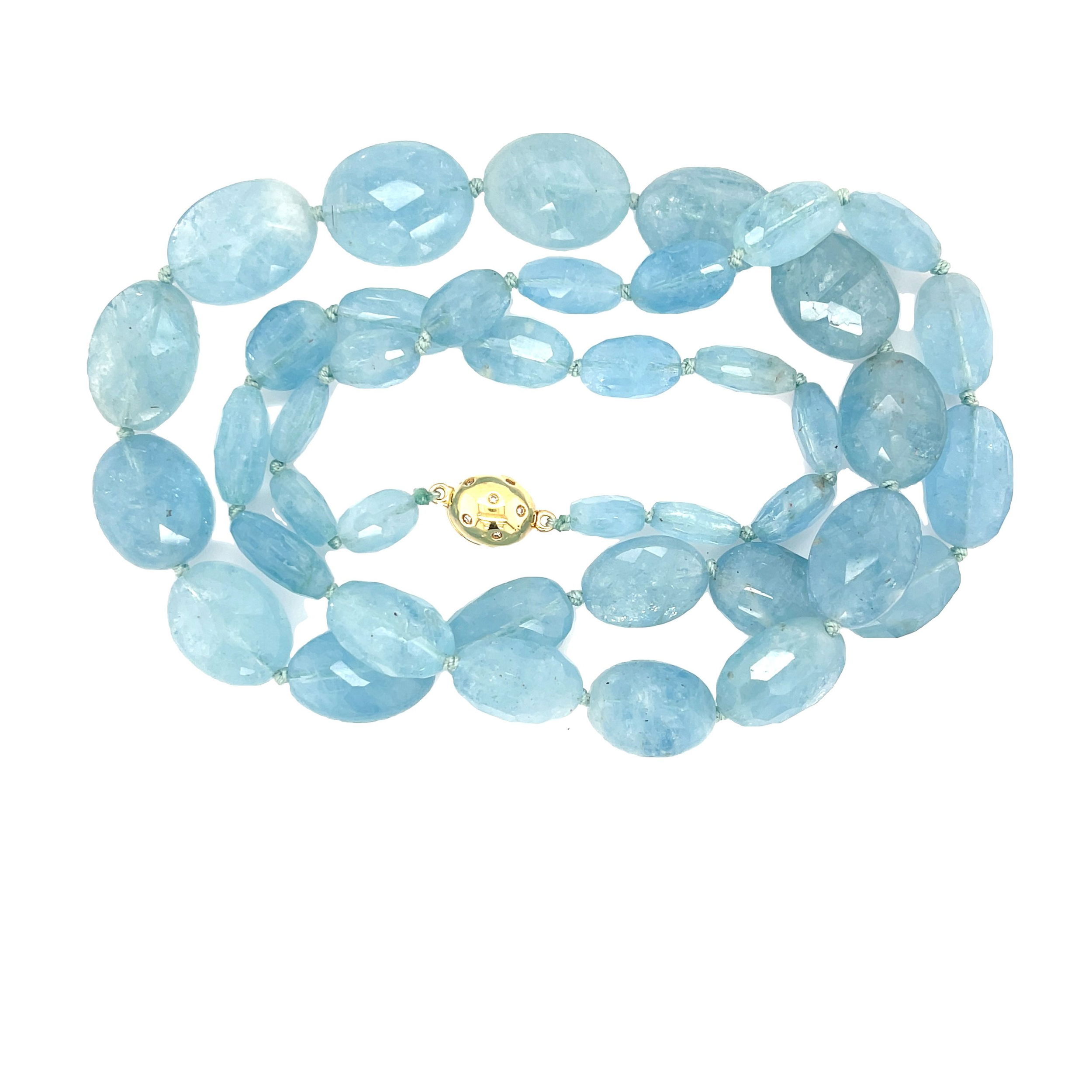 Crafted with aqua beads, the Elowen Necklace adds a splash of serenity to your attire. A lovely piece for any occasion.-14k yellow gold-Aqua Beads, 450cts-Length 26"Item# 23500906 Elowen Necklace