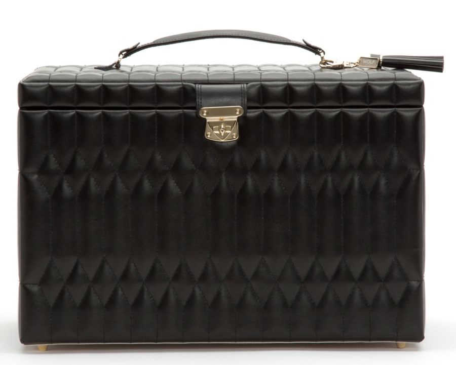 Caroline Extra Large Jewelry Box - Black