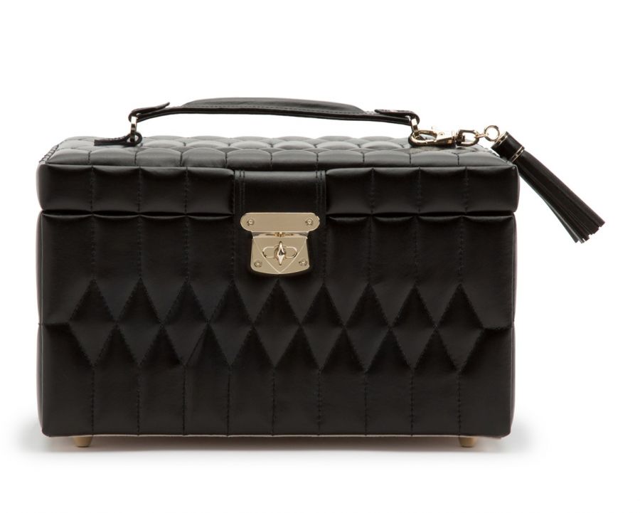 Caroline Medium Jewelry Box - Black