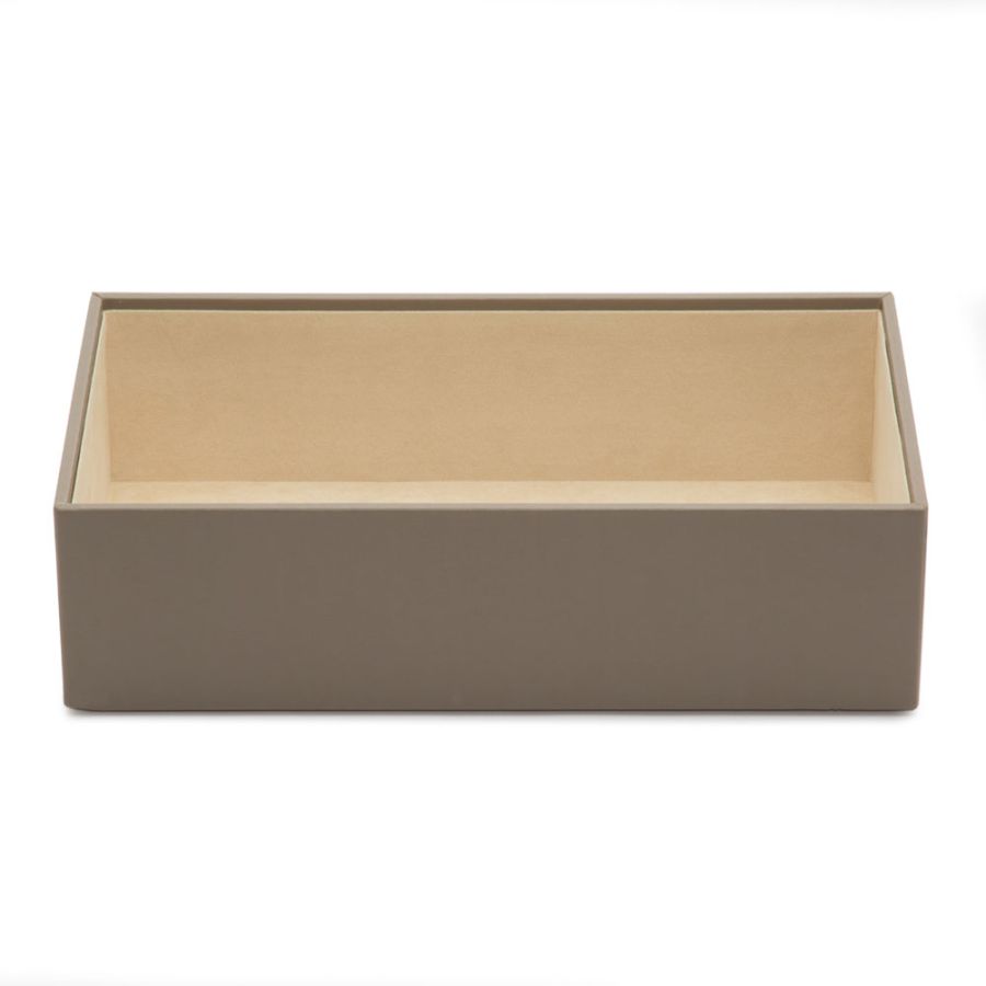 4" deep vault tray - vegan leather - Grey