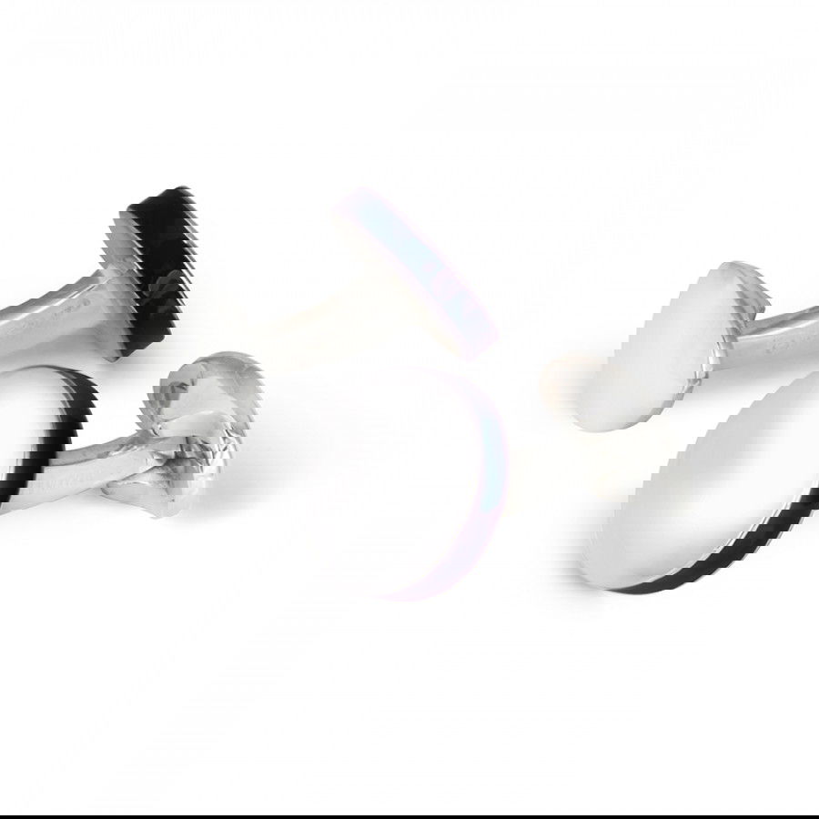 Cufflinks in Silver and Blue Enamel