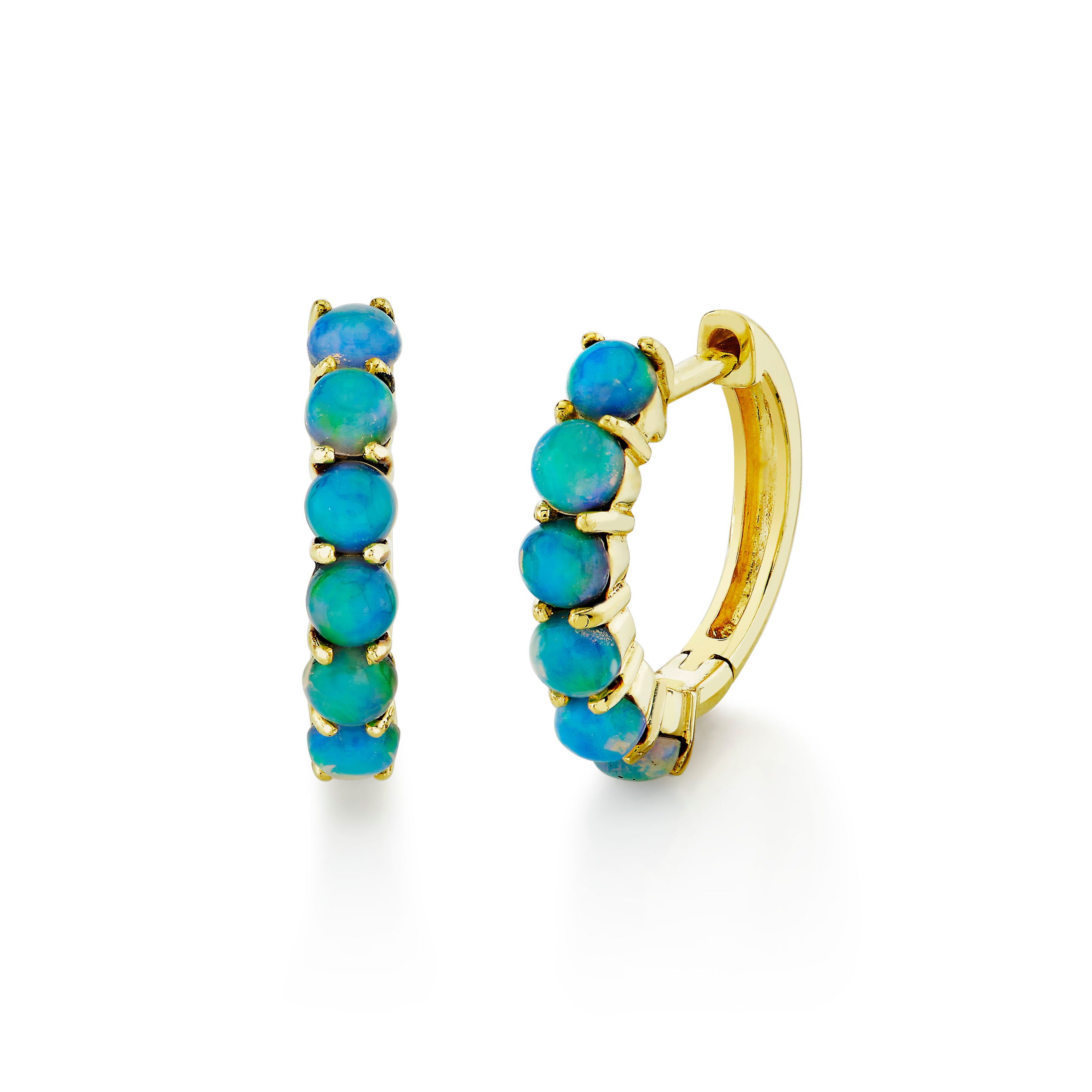 Opal Bubble Huggie Earrings