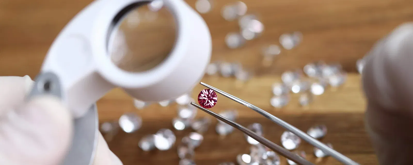 Fine jewelry being examined during a professional appraisal