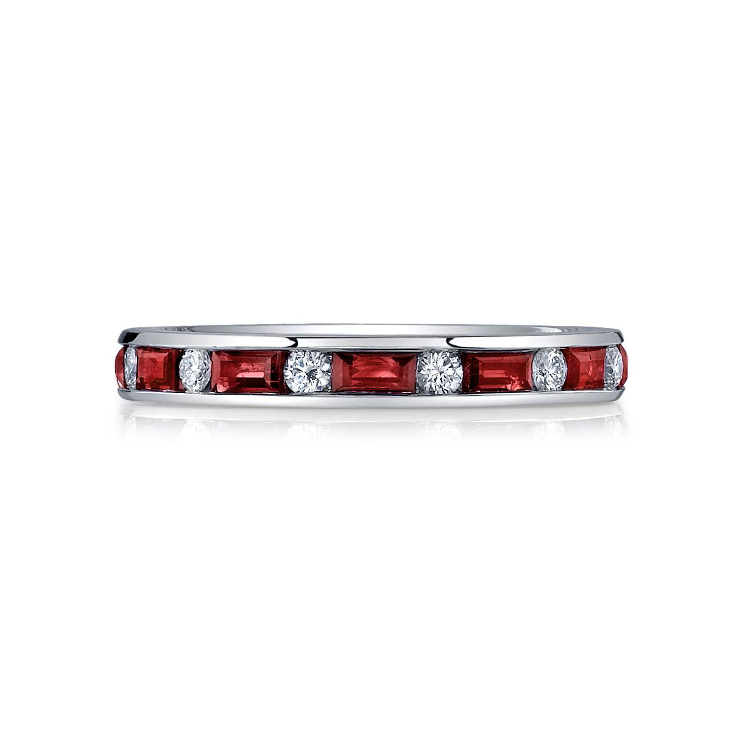 Ruby & Diamond Eternity Band
