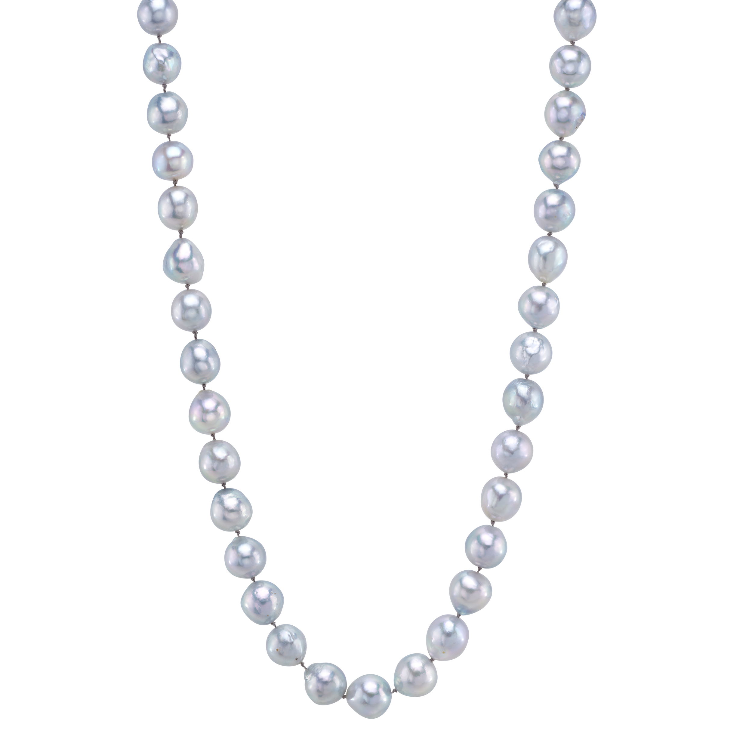 This Akoya pearl necklace, set in sterling silver, highlights the natural beauty of its lustrous pearls. With its classic design, it’s an elegant piece that transitions effortlessly from day to night.-Sterling silver-Akoya pearls-Length 18”Item# 325-00208 Marlene Necklace