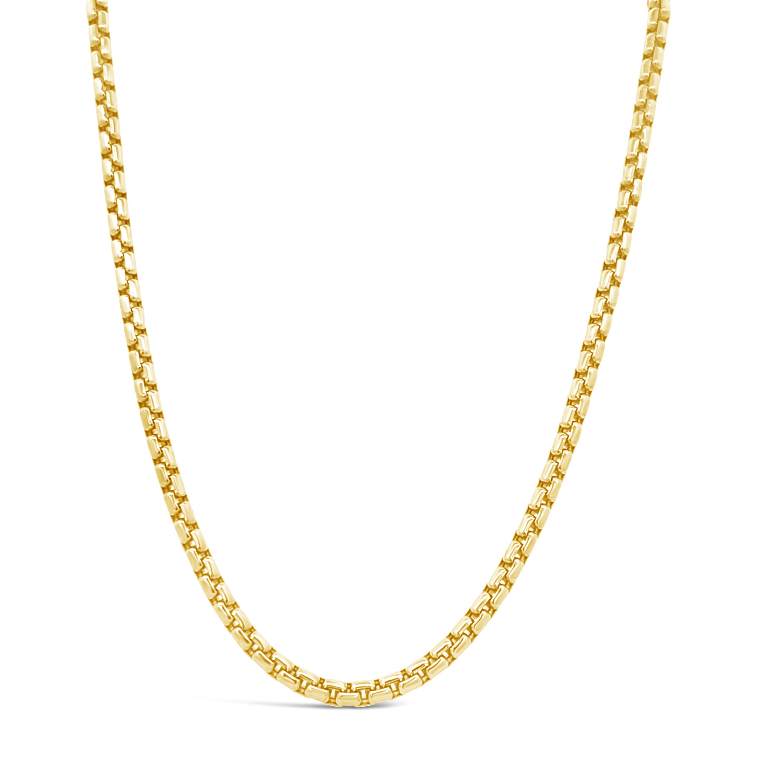 This 14k yellow gold necklace features a sturdy box chain with a classic barrel clasp. Its minimalist design makes it perfect for everyday wear.-14k Yellow gold-Barrel clasp and box chain-Length 16”Item# 431-02008 Gold Box Chain Necklace