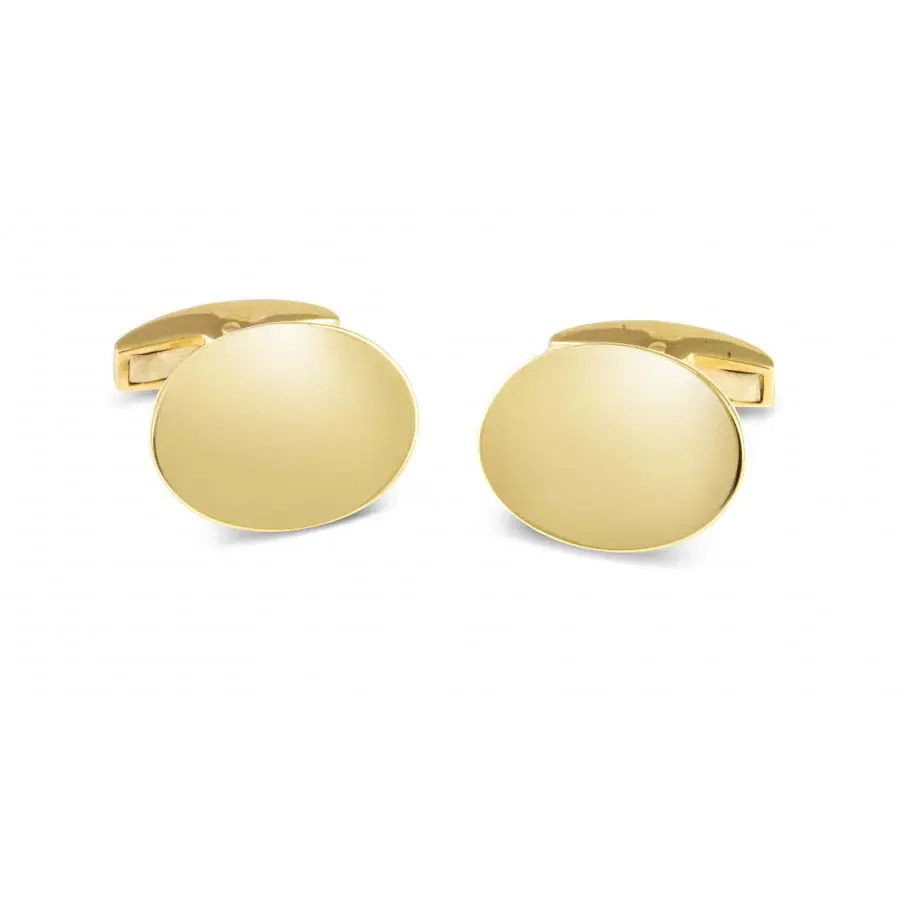 Gold Oval Cufflinks