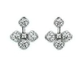 Versatile and elegant, these diamond stud earrings feature a removable drop jacket for a customizable look. Wear the classic studs alone for timeless simplicity or add the sparkling drop for extra brilliance and movement. -18k White gold-Round diamondsItem #: 805-01707 Jacket Studs