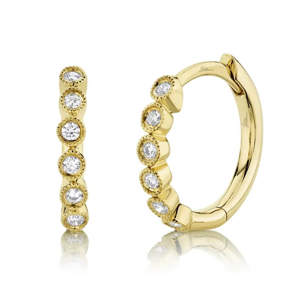 Diamond Huggie Earrings