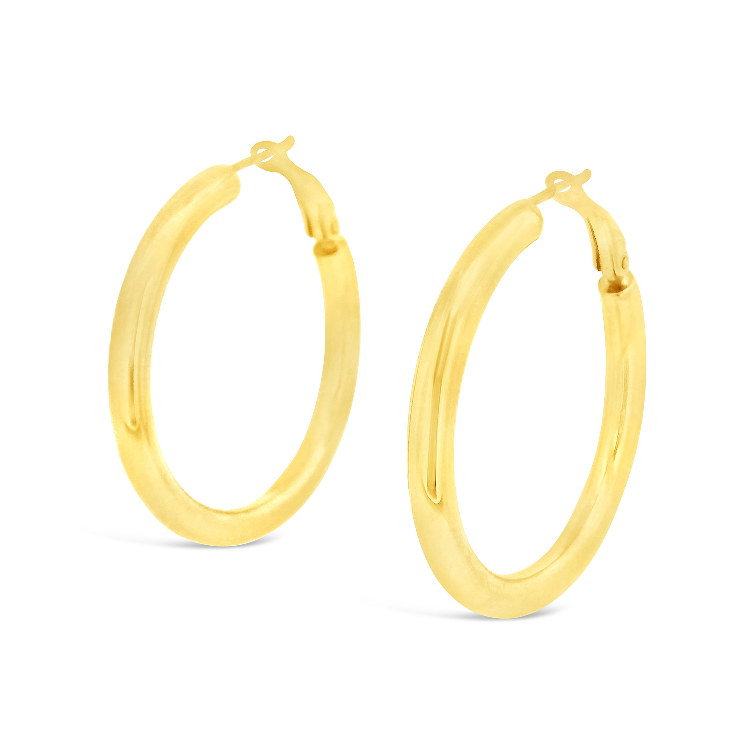 These delicate, thin gold hoops offer a subtle yet refined design. Their slender profile creates a light and airy look, making them a perfect choice for those who appreciate minimalist elegance with an effortlessly chic touch.-18k Yellow goldItem# 805-01815 Thin Hoop Earrings