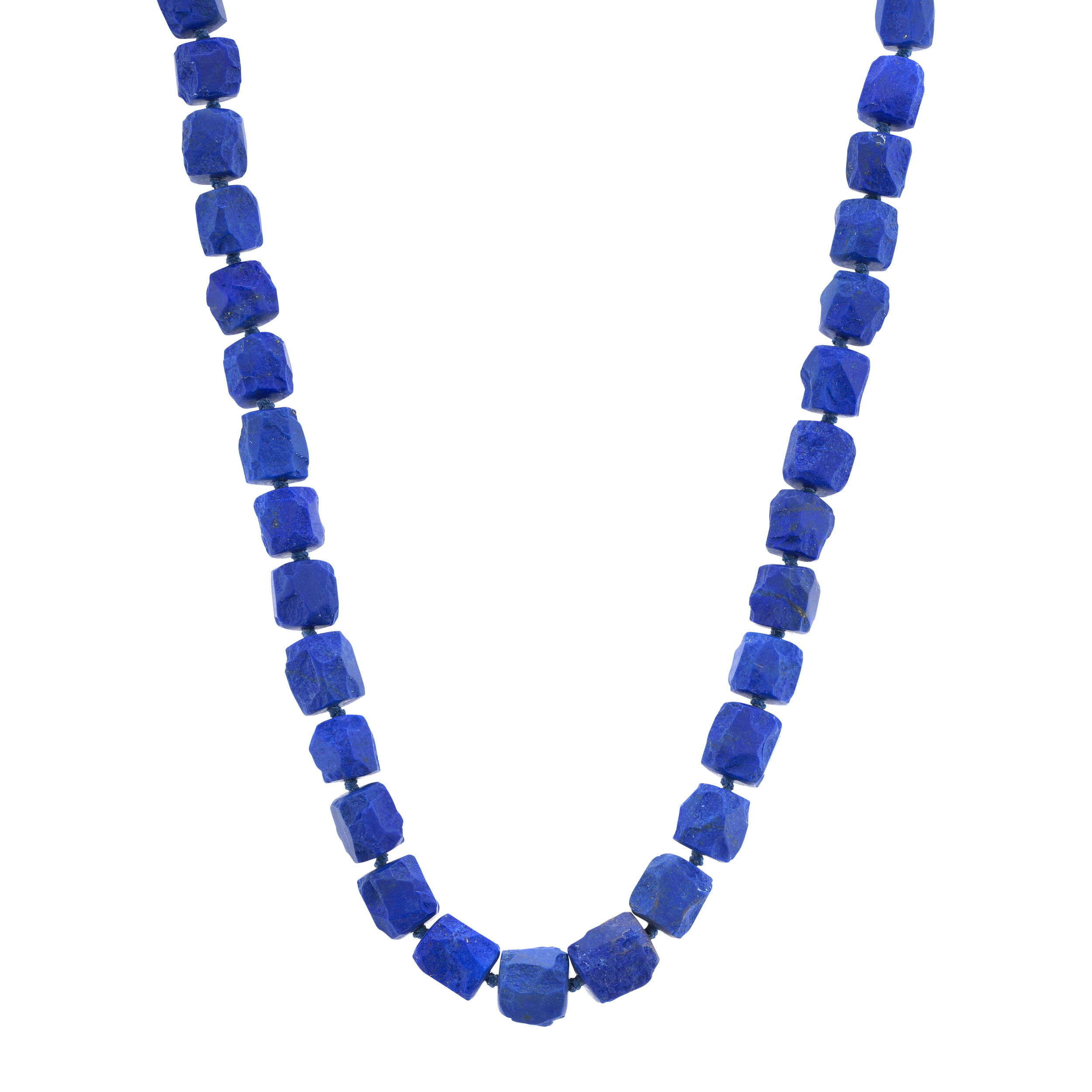This 18k yellow gold necklace with lapis beads is both stylish and versatile. It effortlessly complements any wardrobe, making it a must-have accessory.-18k Yellow gold-Lapis beads-Medium clasp-Length 18"Item# 807-01235 Selene Necklace