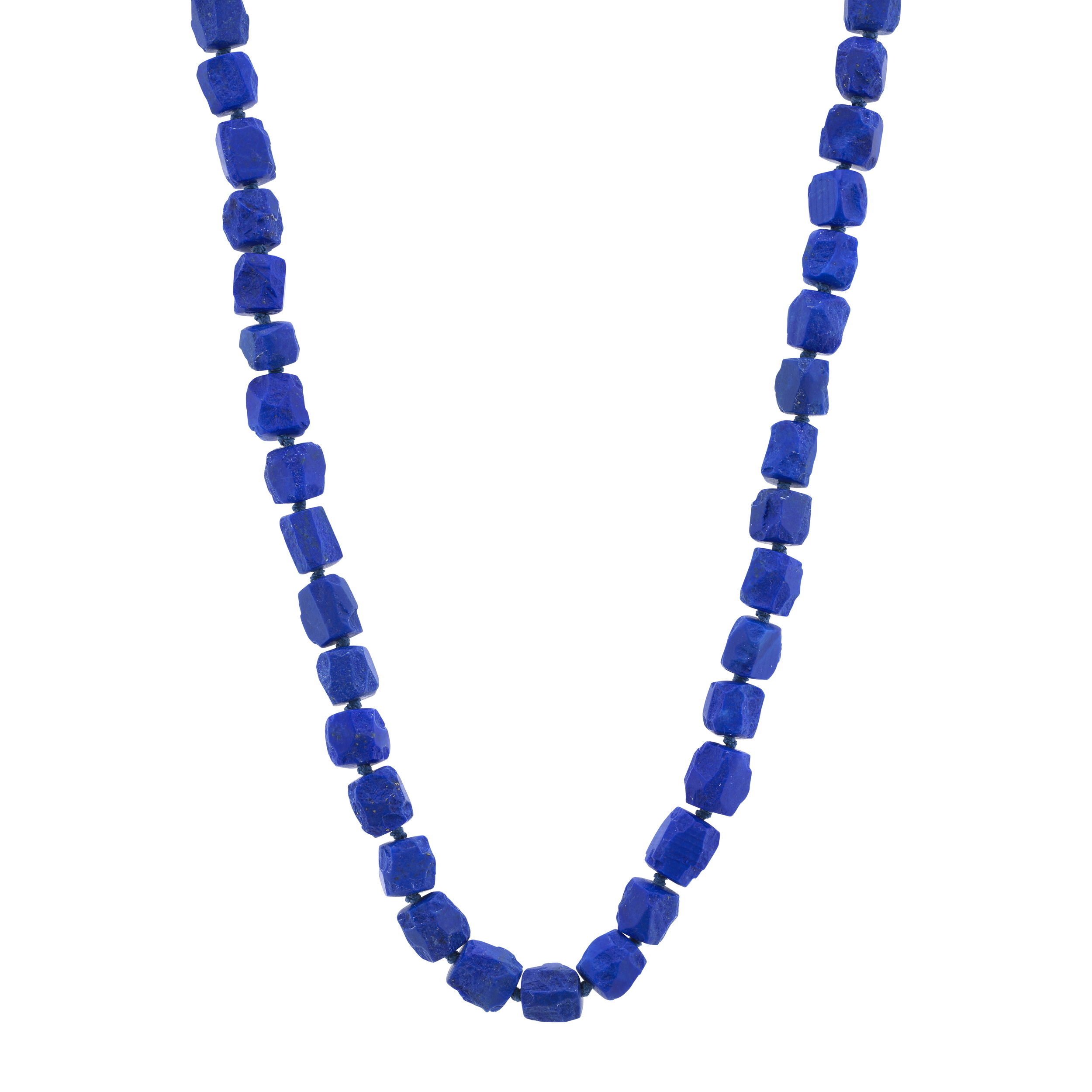 This 18k yellow gold necklace with lapis beads is both stylish and versatile. It effortlessly complements any wardrobe, making it a must-have accessory.-18k Yellow gold-Lapis beads-Large clasp-Length 18"Item# 807-01239 Selene Necklace with Large Clasp
