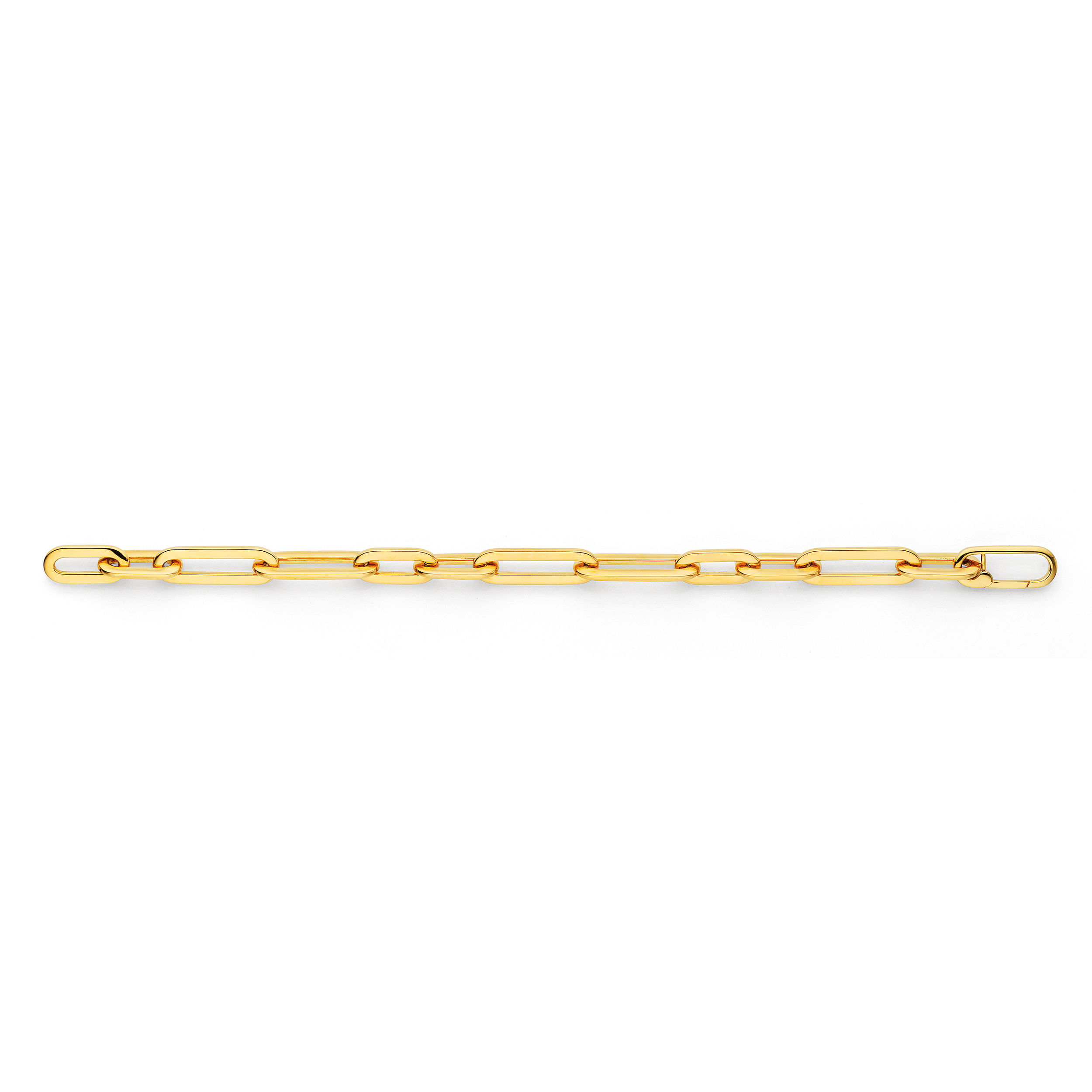 Crafted from 18 karat yellow gold, this Clioro fashion link bracelet offers timeless elegance and modern style. -18k Yellow gold-Length 8"Item# 001-808-2000056 Clioro Fashion Bracelet