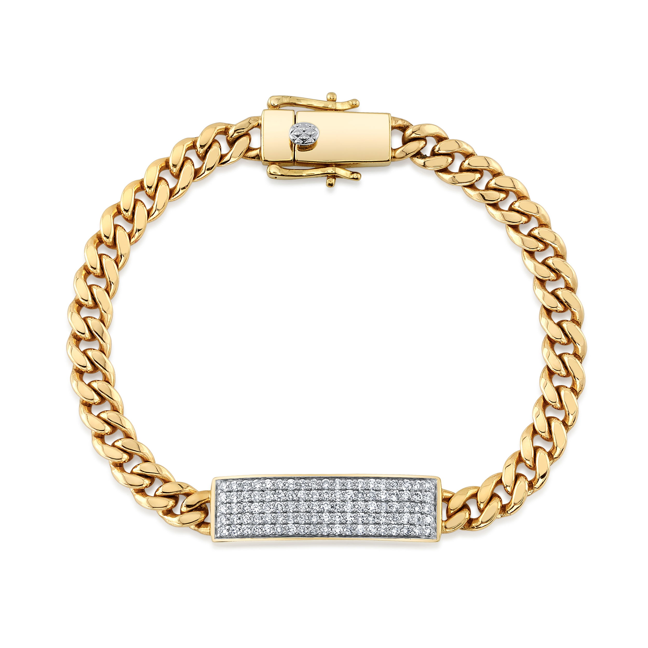 The Duchess Bracelet dazzles with 95 brilliant diamonds set in polished 18k yellow gold. This exquisite piece combines elegance and sparkle, perfect for adding a touch of glamour to any occasion.-18k Yellow gold-Round diamonds, 0.92cts-Length 7.25" Item# 170-01108 Duchess Bracelet
