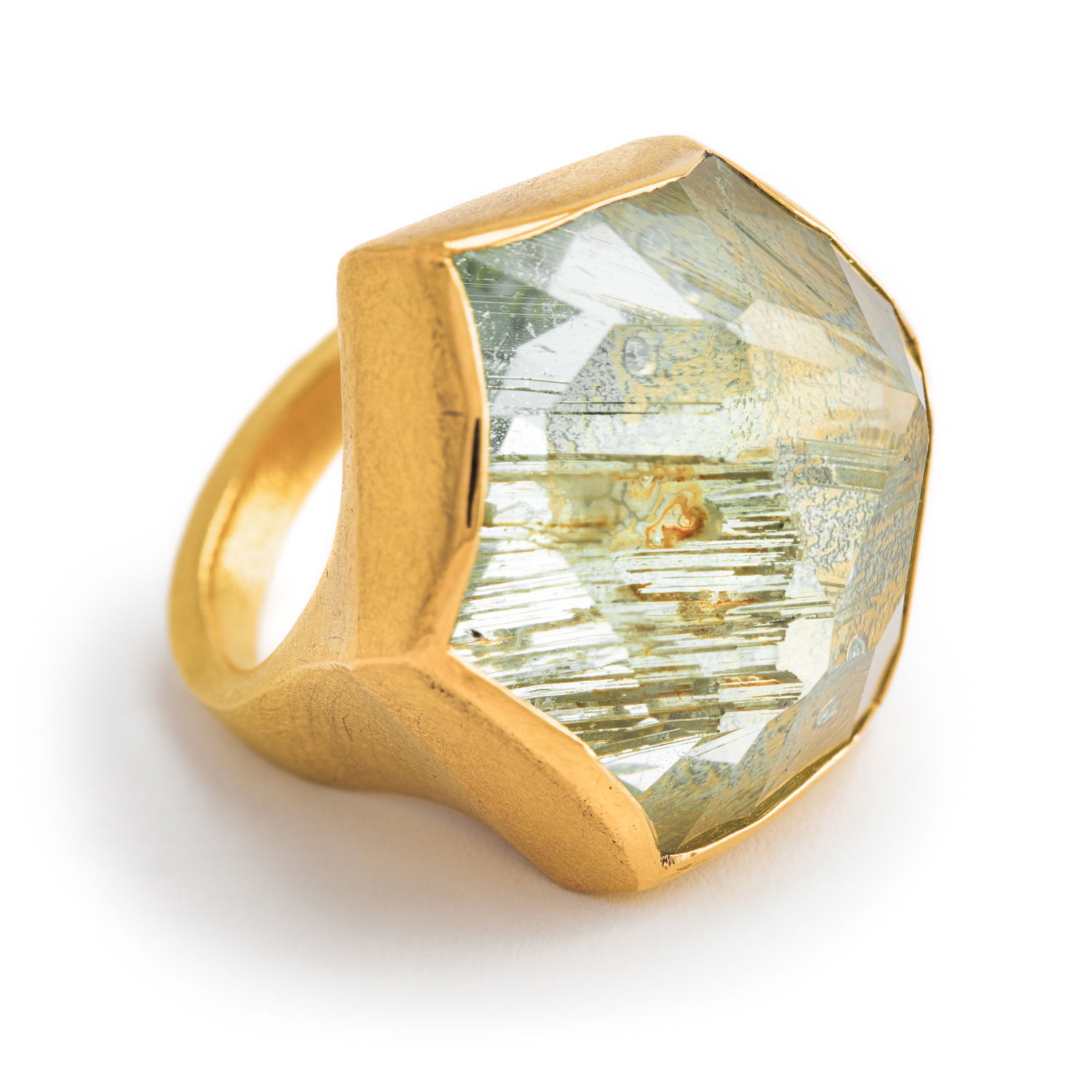 With inspiration rooted in natural structures and growth patterns, Peter Schmid finds his muse within nature and urban environments themselves. Showcasing a unique approach to jewelry design, the world of Atelier Zobel boasts creativity and inspiration within every piece.-18k Yellow gold-Beryl, 62.74ctItem# 804-00699 Beryl Ring
