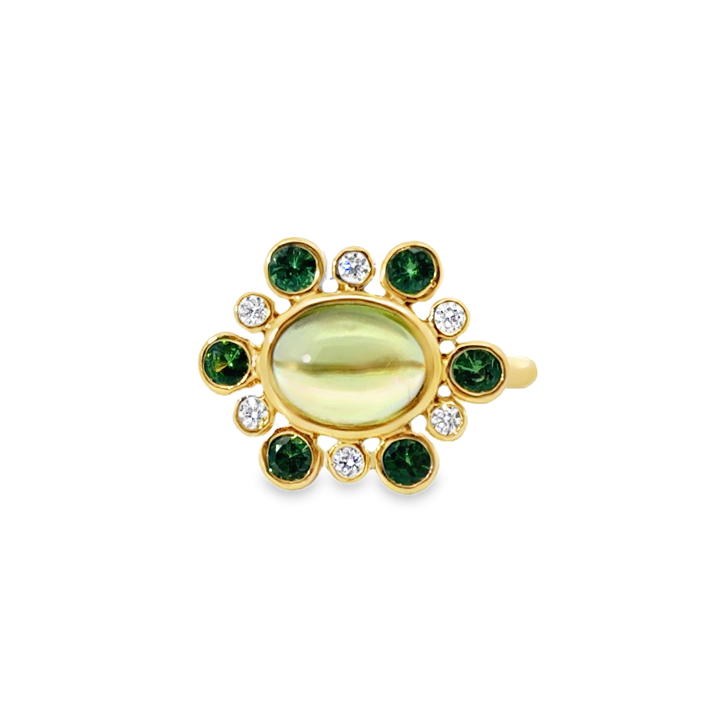 Peridot and Tsavorite Ring