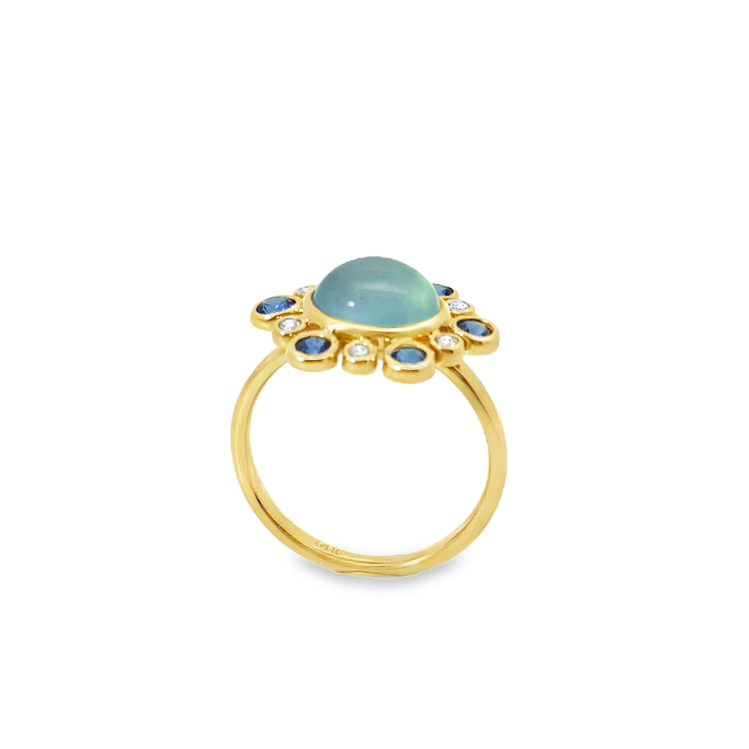 Aqua and Sapphire Ring