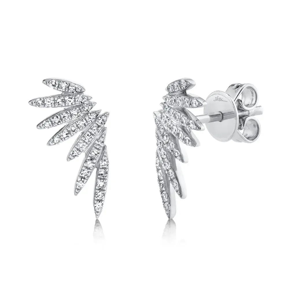 Diamond Wing Earrings