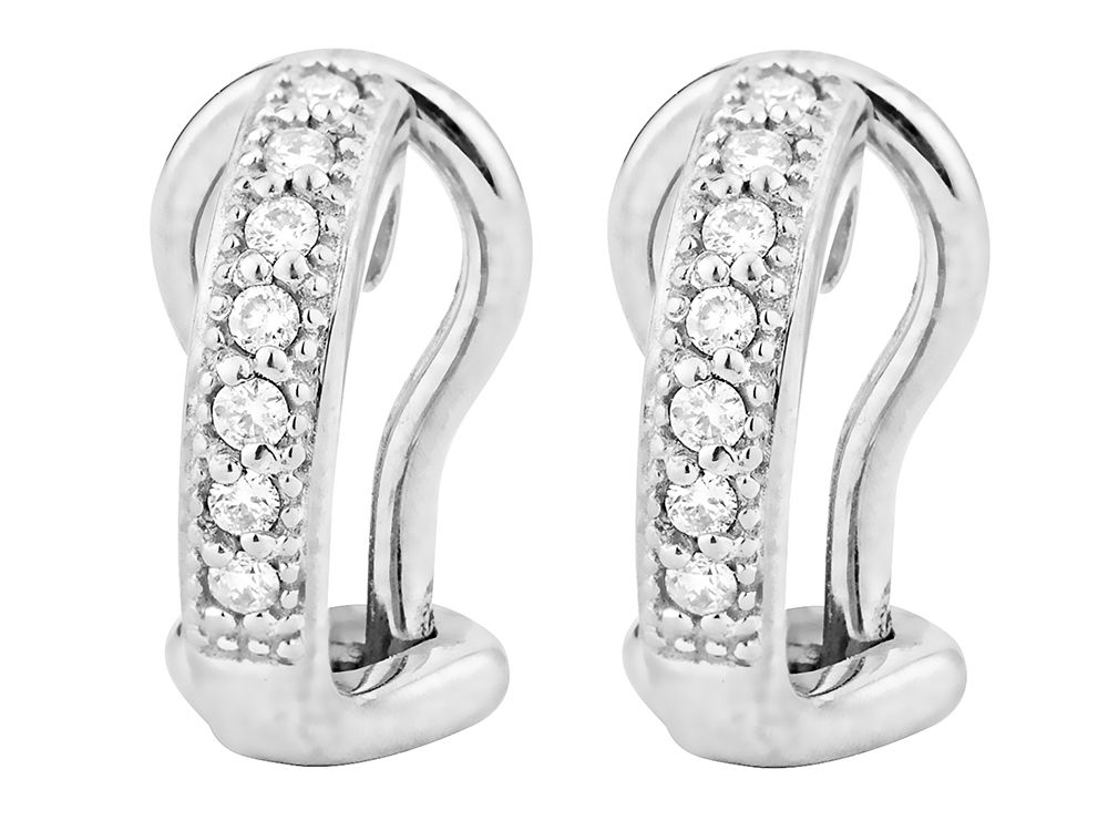 Combining classic elegance with on trend shapes and styles, JFJ offers something for women of all ages. These clip-on earrings showcase the versatility within JFJ's collections.-18k White gold-Round white diamonds, 0.11ctsItem# 805-2000198 Clip On Drop Earrings