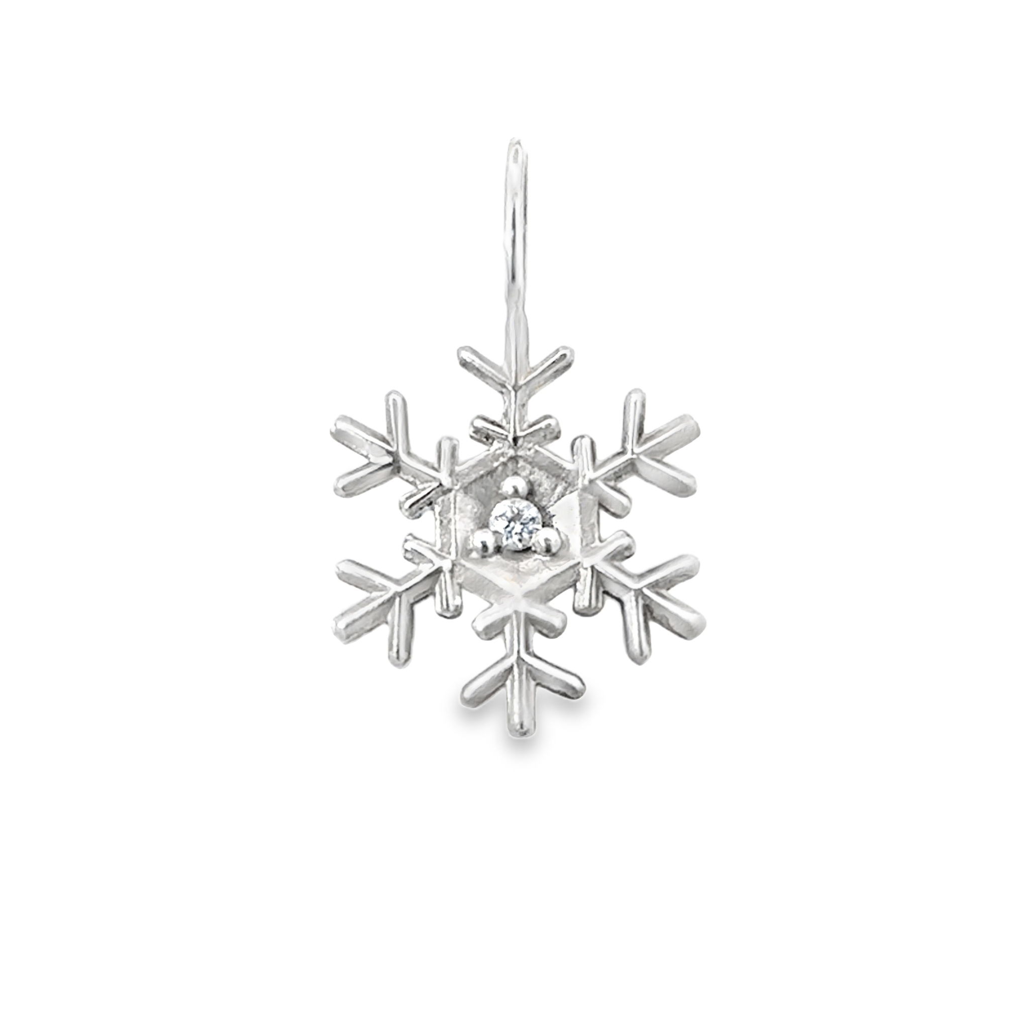 Enjoy the magic of a winter wonderland all year round with an exclusive snowflake designed by Valerie Naifeh.-Sterling silver-Diameter 16mm-Lab-grown diamond, 0.03ctItem# 806-00461 Snowflake Pendant