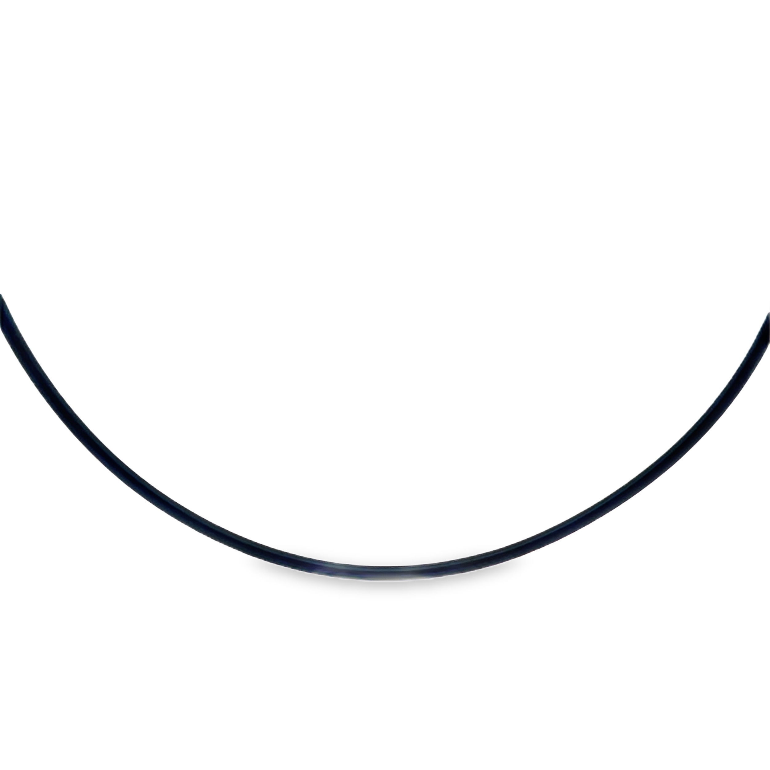 This necklace features stainless steel and black silica for a clean, modern look. Add a pendant for versatility.-Stainless steel-Black silica-Length 43cmItem# 807-00995 Black Silica Necklace