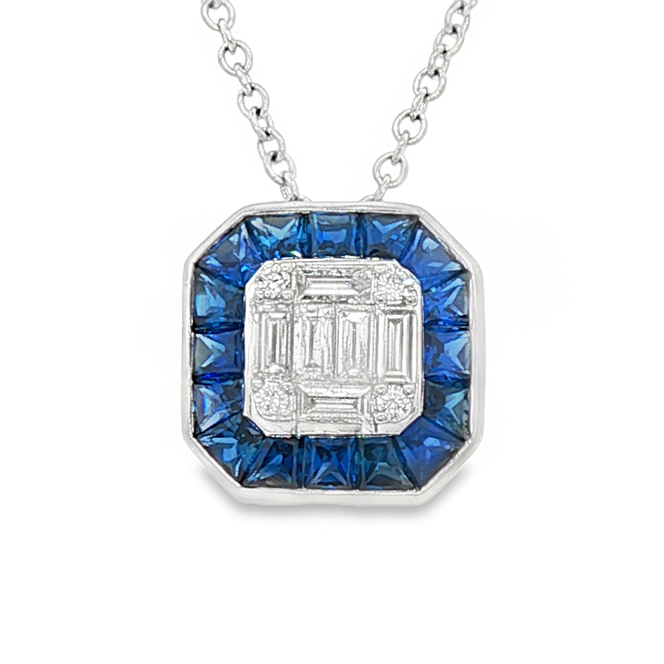 Sapphire & Diamond Pendant