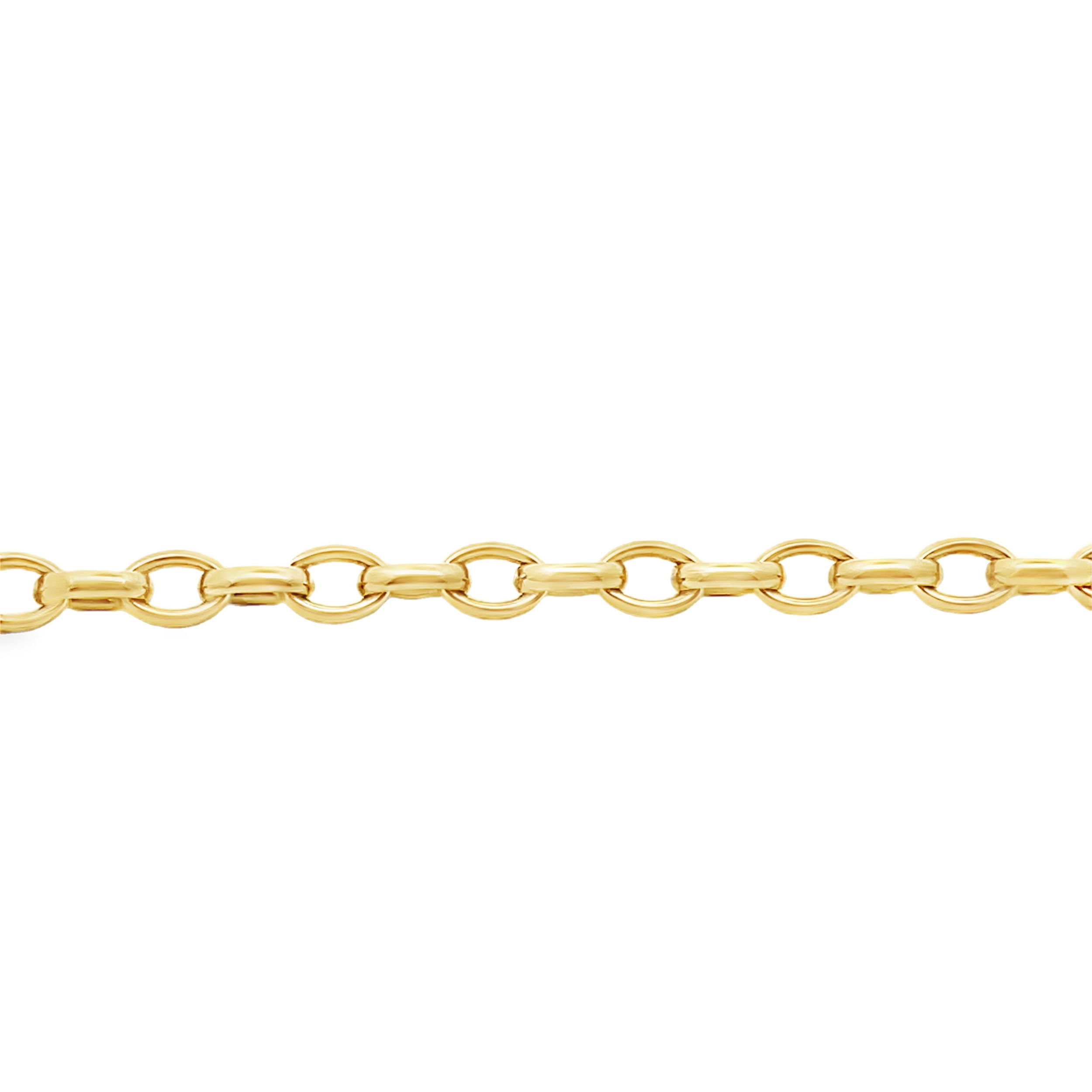 This polished chain link necklace in 18k gold combines sleek, interlocking links with a timeless design. Its high-shine finish offers effortless elegance, making it a versatile piece for layering or wearing solo.-18k Yellow gold-Chain length, 34"Item# 807-01089 Opera Length Link Necklace