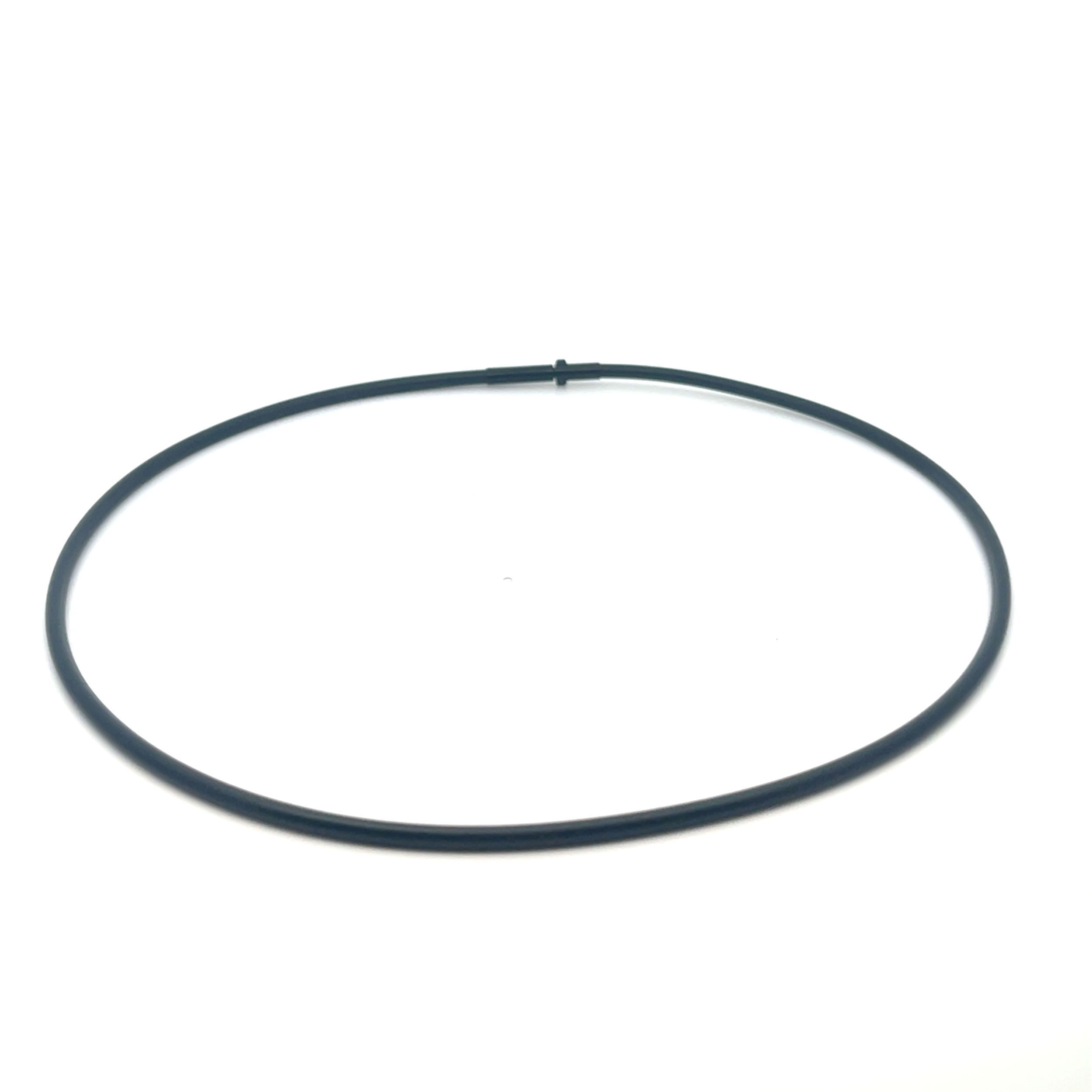 This necklace features stainless steel and black silica for a clean, modern look. Add a pendant for versatility.-Stainless steel -Black silicaLength 18”Item# 807-2000048 Black Silica Necklace